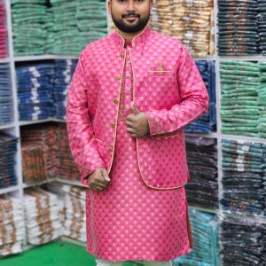 মিষ্টি কালার কাতান পাঞ্জাবী - 24