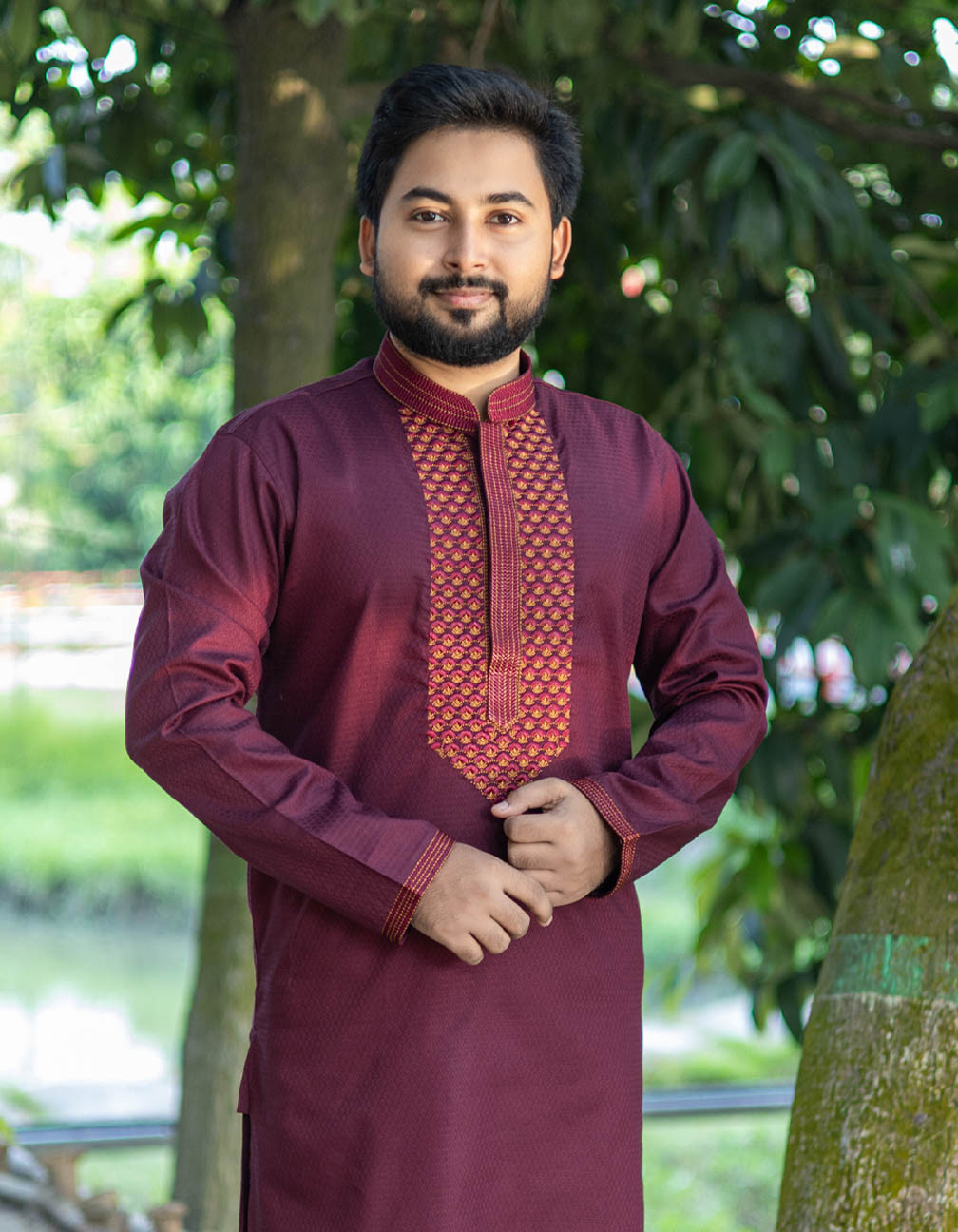 dark-purple-embroidery-cotton-panjabi-code-325