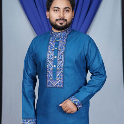 নীল কালার পাঞ্জাবী – 609